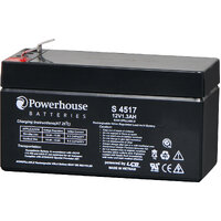 Powerhouse 12V 1.3Ah Sealed Lead Acid (SLA) Battery 4.8mm/F1