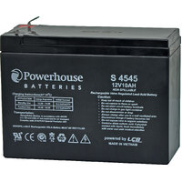 Powerhouse 12V 10Ah Sealed Lead Acid (SLA) Gel Battery 6.3mm/F2