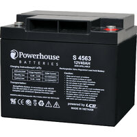 Powerhouse 380A 12V 40Ah M6 Rechargeable Value Regulated SLA Battery Black