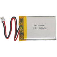 S4724A 3.7V 1100mAh Polymer Lithium Ion Battery  LiPo 51 x 34 x 6 mm