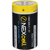 D Nexcell Mercury Free Alkaline Battery 2pk