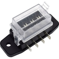 4 Way Automotive Blade Fuse Box with 6.3mm Spade Connectors 20A Max S6022