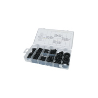 S6054 Rubber Cable Grommet 8 Way Resealable Plastic Parts Case 180pc Multi Pack