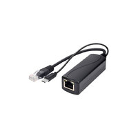 Power Over Ethernet Splitter C5V USB Type C Plug Adapter Black