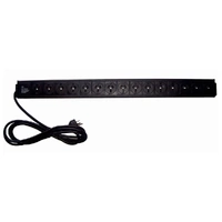 REDBACK RACKS SA-0815 PDU 15-Way without  Switch Cable 3m Black