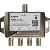 UHF 12dB 100mA LTE Filter F-Type Single Input 4 Way Amplified Splitter