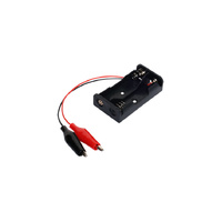 2 X AA Battery Holder With Crocodile Clips SA5025