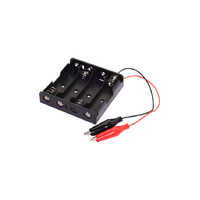  SA5030 Plastic Battery Holder with Crocodile Clips 4 X AA