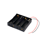 SA5039 Flat Plastic Battery Holder 150mm Fly Leads 4 x 18650