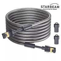 STARBEAM StarlinkGen3 Outdoor Armoured Stainless Steel Sleeve Ethernet Cable 30m