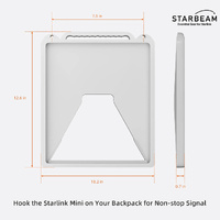 STARBEAM Starlink Mini White Silicone Protective Cover, Hang Hooks SAT-SB-00079