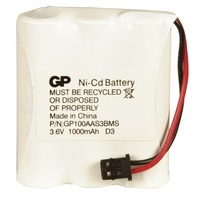 3.6V 1000mAH Rechargeable Ni-CD Battery