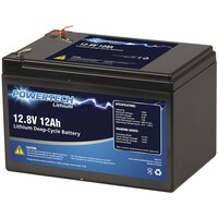 Powertech 12.8V 12Ah Lithium Deep Cycle Battery for High Capacity Portable Power