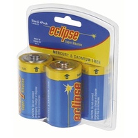 Eclipse Alkaline D Batteries Pk 4  Nipple connection type