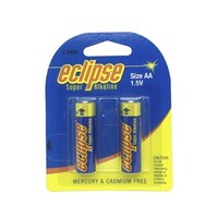 Eclipse Blister Packed AA 1.5V Super Alkaline Batteries Pack of 2