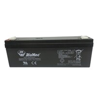 DiaMec 12V 2.2Ah SLA Block type Battery Charge current 220 mA for 10-14 hours