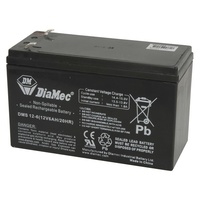 DiaMec 12V 6Ah Sealed Lead Acid Rechargeable Battery DMS12-6
