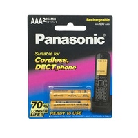 Panasonic Cordless Phone Battery Ni-MH 1.2V 650mAH AAA 2 Pack