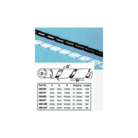 CABAC SBK3NT 3mm Spiral Binding Wrap to Protect Cables & Wire Natural Clear 10m