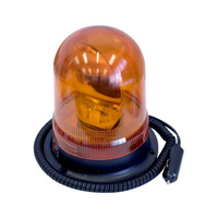 SC782 12V Magnet Base Orange Amber Revolving Light with Cigarette Lighter Plug