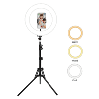 Sansai 360°up/down Adjustable Brightness Cold Warm Mixed 120 LED Bulb Ring Light