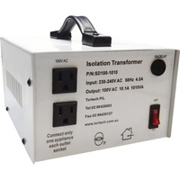 TorTech SD100-1010W 100V 1010W Japanese Voltage Stepdown Isolation Transformer