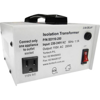 TorTech SD110-250W 250W USA Stepdown Transformer 110V Dielectrically Isolated
