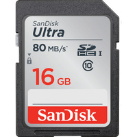 Sandisk 16Gb SDHC Card 80Mb/S Class 10 Ultra Series