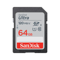 Sandisk 64GB SDXC Memory Card 120MB/S UHS-I / U1/ Class 10 Water / Shock / X-Ray Proof