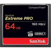 SanDisk Extreme Pro CF, CFXPS 64GB, VPG65, UDMA 7, 160MB/s R, 150MB/s W, 4x6, Lifetime Limited