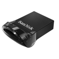 SanDisk Ultra Fit USB 3.1 Flash Drive, CZ430 128GB, USB3.1, Black, Plug & Stay, 5Y