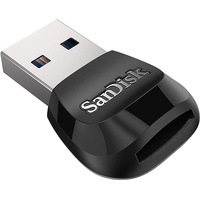 Sandisk MobileMate USB 3.0 Reader  microSD™ card reader   speeds up to 170 MB/s  USB-A 2-year limited warranty (LS) EOL