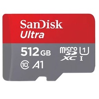 SanDisk 512GB Ultra MicroSDXC UHS-I Memory Card - 150MB/s -Capacity: 512GB - Compatibility: Compatible with microSDHC and microSDXC (SDSQUAC-512G-GN6)