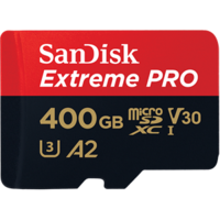 SanDisk ExtremePro microSDXC,V30,U3,C10,A2,UHS-I,170MB/sR,90MB/sW,4x6,SD adaptor,LifetimeLimited