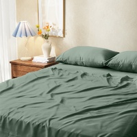 Sheraton Luxury Maison 1000TC Cotton Rich Bed Sheet Set (Sage, King Single)