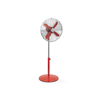Swan 40cm Retro Pedestal Air Cooling Fan 3 Speed Adjustable Tilt Oscillating Red