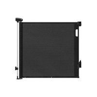 Keezi Retractable Gate Baby Gate Pet Safety Fence Extends up to 140cm Black