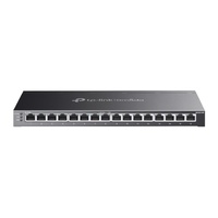 TP-Link SG2016P Omada 16-Port Gigabit Smart Switch with 8-Port PoE+ , Integration with Omada SDN Controller, Static Routing, 802.1Q VLAN, STP/RSTP/MST