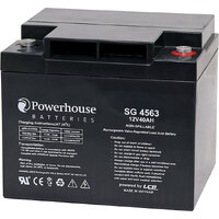 Powerhouse 480A 12V 40Ah Deep Cycle Gel Type M6 or F8 SLA Battery Black