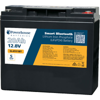 Powerhouse 12V 20Ah Lithium LiFePO4 Battery M5-F13 with Smart Bluetooth SL4551BT