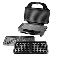 Healthy Choice SM303 Sandwich Press with 3 Interchangeable Plate Toasties&Waffle