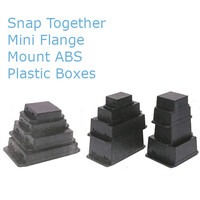 Snap Together Mini Flange Mount ABS Plastic Boxes ROHS Approved
