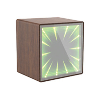 Laser SP-IFLWD-348 Bluetooth Wood Speaker with Infinity RGB Light & TWS Pairing