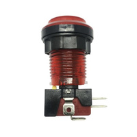 Red Arcade Button Switch with LED Illumination