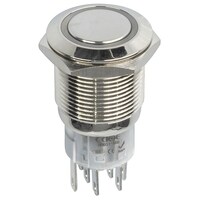 Red 19mm IP67 Metal Pushbutton Momentary Switch with Illumated Ring