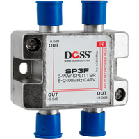 DOSS SP3F 3 Way F Splitter or Combiner DC Pass Through