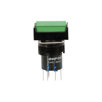 SP4080 250VAC 5A DPDT & Illumination IP65 On Off Push Button Green