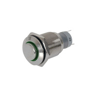 SP4145 SPDT 250VAC 3A IP67 On Off Momentary Metal Push Button Green