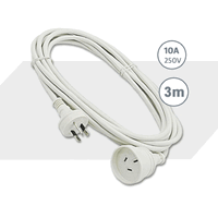 Sansai 3-Pin Power Extension Cord 10A 240V 2400W Max Home Office 3m