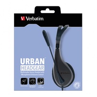 Verbatim Multimedia Headset with Microphone Wide Frequency Stereo 40mm Drivers